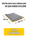 pawdaz Serin (60X40CM) - 4 Mevsim Kedi/ Köpek Matı, Sıcak Veya Soğuk Kullanılabilen Minder Yatak (antrasit)
