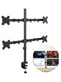 Hk Tech 13-27'' Dörtlü (Quad) Mekanik Lcd-Led Gaming Monitör Tutucu Masa Stand Askı Aparatı