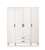 Kumsal 4 Kapılı 2 Çekmeceli Gardrop Elbise Dolabı 160x48x195cm