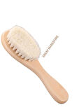 Doğal Keçi Kılı Bebek Saç Fırçası büyük Boy (Extra Yumuşak) 18x5