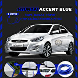 Hyunda Accent Blue Oto Araç Kapı Koruma Fitili 5metre Parlak Mavi Renk