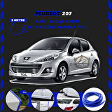 Peugeot 207 Oto Araç Kapı Koruma Fitili 5metre Parlak Mavi Renk