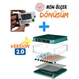 YEŞİL KAZ UYUMLU TAM OTOMATİK KULUÇKA MAKİNESİ "GFALLX DÖNÜŞÜMLÜ" V2