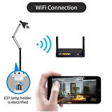 Hafıza Kartı Hediyeli Wifi 360 Panoramik Ampul Kamera Güvenlik Kamerası Çift Wifi 360 Derece Gece Görüşlü