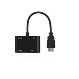 4671 Hdmi To Hdmi + Vga Monitör Çevirici Ps4 Dönüştürücü Switch Splitter Adaptör