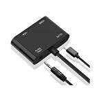 4671 Hdmi To Hdmi + Vga Monitör Çevirici Ps4 Dönüştürücü Switch Splitter Adaptör