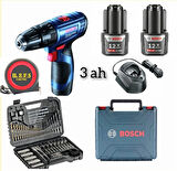 Gsb 120 Li Darbeli Vidalama (3 AH ÇİFT BATARYA) + Bosch 103 Parça Uç ve Aksesuar Seti