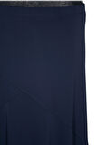 Hesna Kadın Rana Büyük Beden Çapraz Model Lastikli Astarlı Lacivert Etek