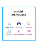 QASUL El Tipi Oyun Konsolu, 2.6 İnç Oyun Konsolu Dahili 520 Klasik Oyunlar Şarj Edilebilir Taşınabilir Stil