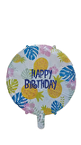 FOLYO BALON HAPPY BİRTHDAY ANANASLI YAPRAKLI 18' D.Ü 15 TL