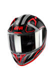 50.8 Racer Siyah-tıtanıum-kırmızı Kask