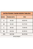 Çiçekli Gömlek Yaka Saten Kadın Pijama Takımı S1014