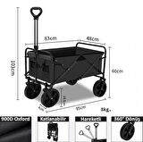 Çıkarılabilir katlanabilir Kamp arabası her araziye uygun lastikli taşınabilir Plaj Vagonu Alışveriş için Uygun