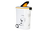 Beeztees Mama Saklama Kabı, Plastik, Tekerlekli, Özel Kapaklı, Beyaz, 54L