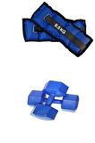 Leyaton Dumbell 1Kgx2Adet ,El Ayak Bilek Ağırlığı 0.5Kgx2Adet 2li Ağırlık Kondisyon Seti