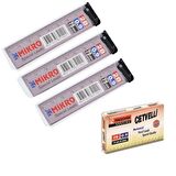 Min 0.9 Mm Cetvelli Kalem Ucu 75 Mm Mikro Uç 3 Adet