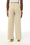KADIN BELİ LASTİKLİ RAHAT KALIP BOL PAÇA YAPIŞTIRMA PANTOLON