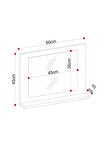 Yakut Stil 60x45 Atlantik Çam Raflı Banyo Aynası