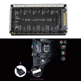 5V 3-pin RGB 10 port Hub 3pin ARGB için adaptör uzatma kablosu