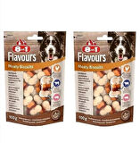  8in1 Meaty Biscuits Tavuk ,Dana ve Domuz Etli Köpek Ödülü Bisküvisi 100 Gr. x 2 Adet