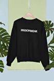 %100 Pamuk Oversize Kalıp Prison Break Tasarımlı Unisex Sweatshirt