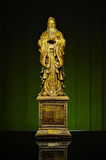 Özel Tasarım Çinli Filozof Konfüçyüs Confucius Gold Altın Bronz Heykel Biblo