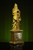 Özel Tasarım Çinli Filozof Konfüçyüs Confucius Gold Altın Bronz Heykel Biblo