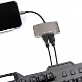 Polham Apple İpad ve İphone için Lightning 2 USB, 1 OTG Dönüştürücü, Kamera, Klavye Mouse Kablosu