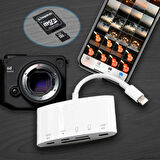 Ally NK-1040+Plus İPhone Lightning To SD/TF Card Usb Kamera Adaptörü