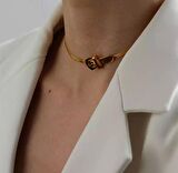 KISA KEMER MODEL İTALYAN EZME GOLD ZİNCİR KOLYE PASLANMAZ ÇELİK ÜZERİ ALTIN KAPLAMA GARANTİ BELGELİ