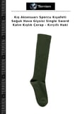 Kış Aksesuarı Sporcu Kıyafeti Soğuk Hava Giysisi Single Sword Kalın Kışlık Çorap - Kırçıllı Haki