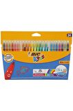 Bic Kids Couleur (Ultra Yıkanabilir) Keçeli Boya Kalemi 24'Lü Kutu