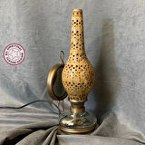Uretti-Yunus 4471 - El Yapımı Su Kabağı Gaz Lambası Görünümlü Gece Lambası 13 x 35 cm
