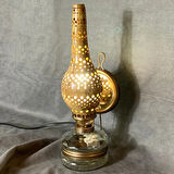 Uretti-Yunus 4471 - El Yapımı Su Kabağı Gaz Lambası Görünümlü Gece Lambası 13 x 35 cm