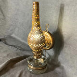 Uretti-Yunus 4471 - El Yapımı Su Kabağı Gaz Lambası Görünümlü Gece Lambası 13 x 35 cm