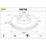 VALEO FREN DİSKİ ÖN (HAVA SOĞUTMALI) 266MM TAKIM PARTNER BERLİNGO P206 P306 P405