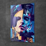 Decovetro Cam Tablo Pop Art Inked Woman