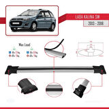 Lada Kalina 2 SW 2013-2018 Arası ile Uyumlu FLY Model Ara Atkı Tavan Barı Gri 3 Adet