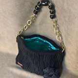 Uretti - Meryem 7194 El Örgüsü Tığ İşi Gül Motifli Kol Çantası