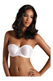 Kadın Beyaz Balenli Straplez Toparlayıcı Sütyen