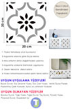 Technojet Kendinden Yapışkanlı Karo PVC Mutfak Banyo Tezgah Kaplama Sticker 6Adet 20cm×20cm