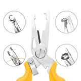 Bauer Balıkçı Pensesi Ve Yaylı Karabinalı Askı Aparatı - Sarı (Kitlenebilir Model)
