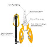 Bauer Balıkçı Pensesi Ve Yaylı Karabinalı Askı Aparatı - Sarı (Kitlenebilir Model)