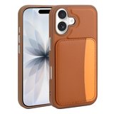 iPhone 16 ile Uyumlu Kılıf Kartlıklı X-Kart Yumuşak Silikon Kapak Lacivert Turuncu Renkler