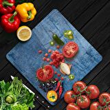 Decovetro Cam Kesme Tahtası Kare Sebze Desenli