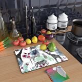 Decovetro Cam Kesme Tahtası Vintage Safari Desenli 30x40 Cm