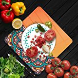 Decovetro Cam Kesme Tahtası Kare Love Mandala Desenli 30x30 Cm