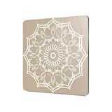 Decovetro Cam Kesme Tahtası Kare Mandala Desenli 1312 30x30 Cm