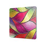 Decovetro Cam Kesme Tahtası Kare Yaprak Vitray Desenli 30x30 Cm