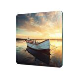 Decovetro Cam Kesme Tahtası Kare Kayık Desenli